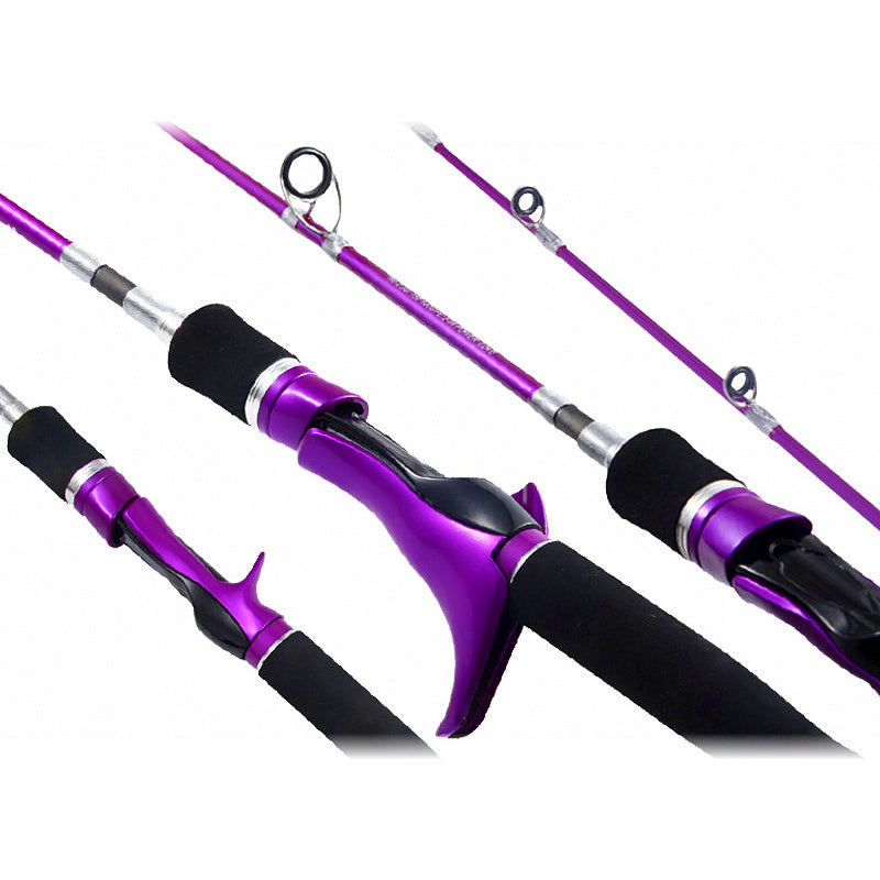 Slow Pitch Jigging Boat Rod, Solid Fiberglass, 2-Piece, Soft
