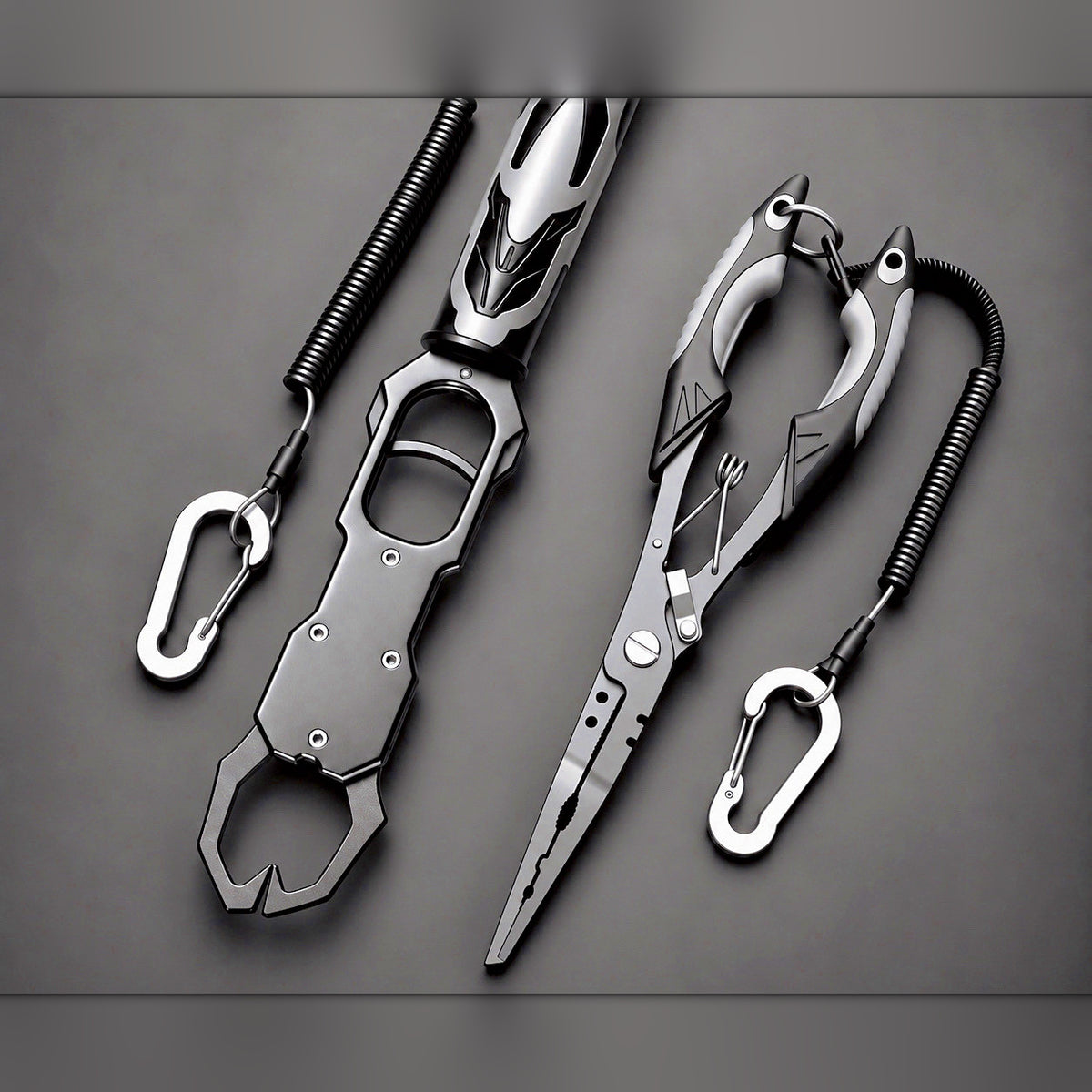Long Fishing Pliers & Fish Gripper Set with Scale