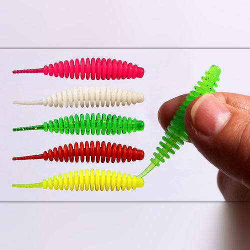 Slow Sinking Micro Soft Bait Grubs, 3.5 & 5 cm, 10-Pack