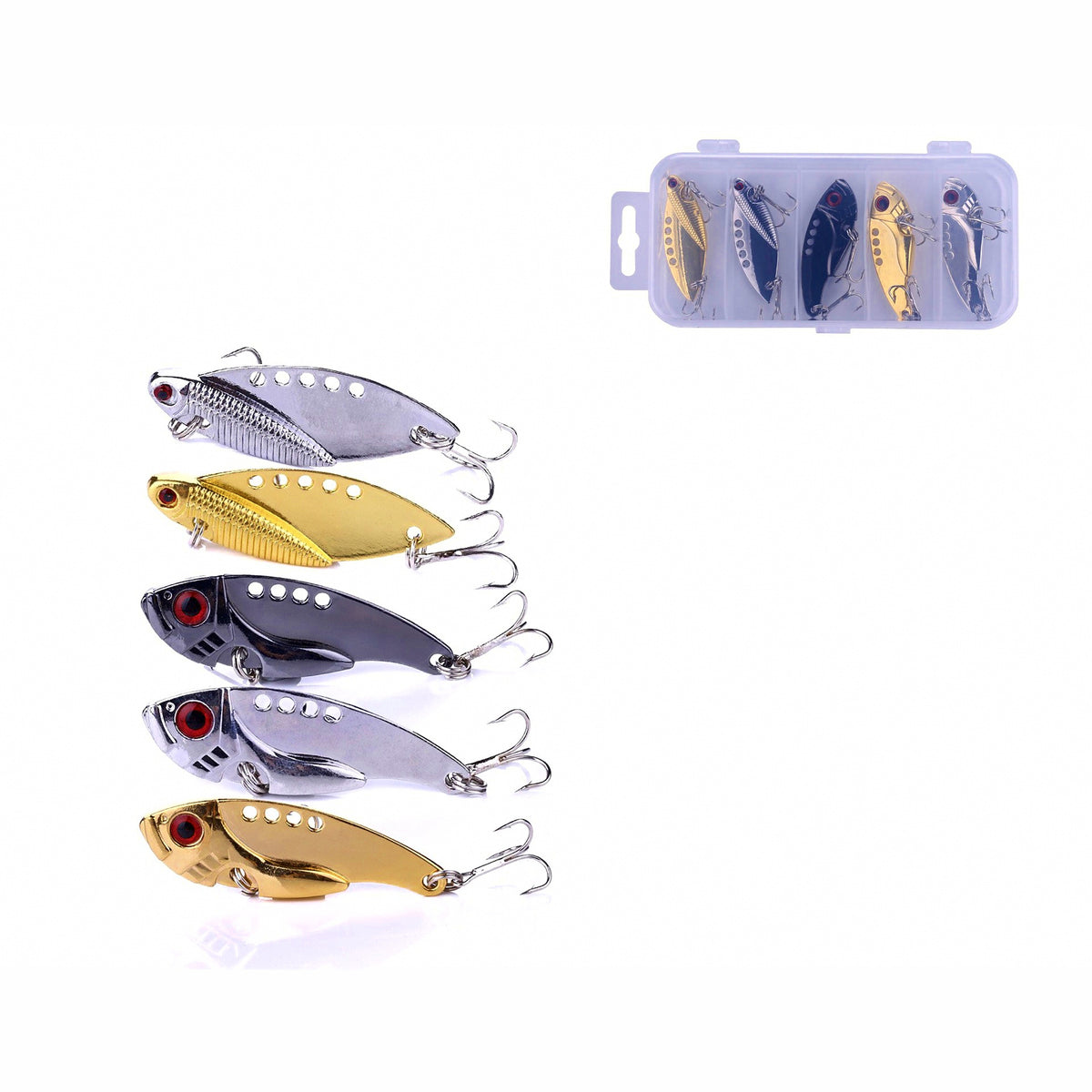 Black Sinking Metal VIB Vibration Lure, Long Cast