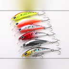 Sinking Minnow Hard Bait, 3 Treble Hooks, 6–10.5 g (0.2–0.4 oz)