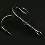 Barbed Treble Hook, Black or Matte, Sizes 10 to 3/0