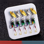 Double-Hook Sequin Fly Lure Rig, Gold & Silver