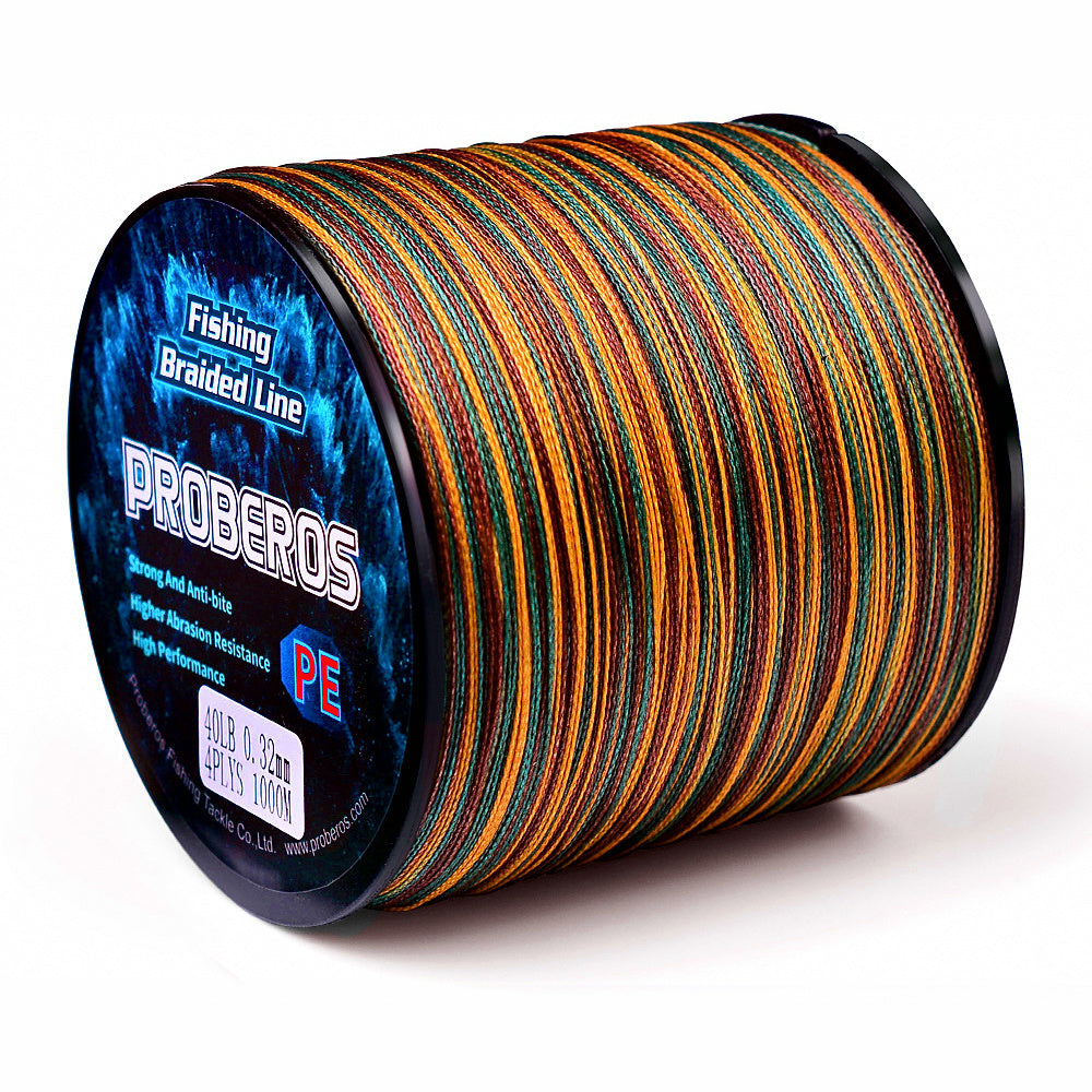 4-Strand PE Braided Fishing Line, Camo, 300–1000 m