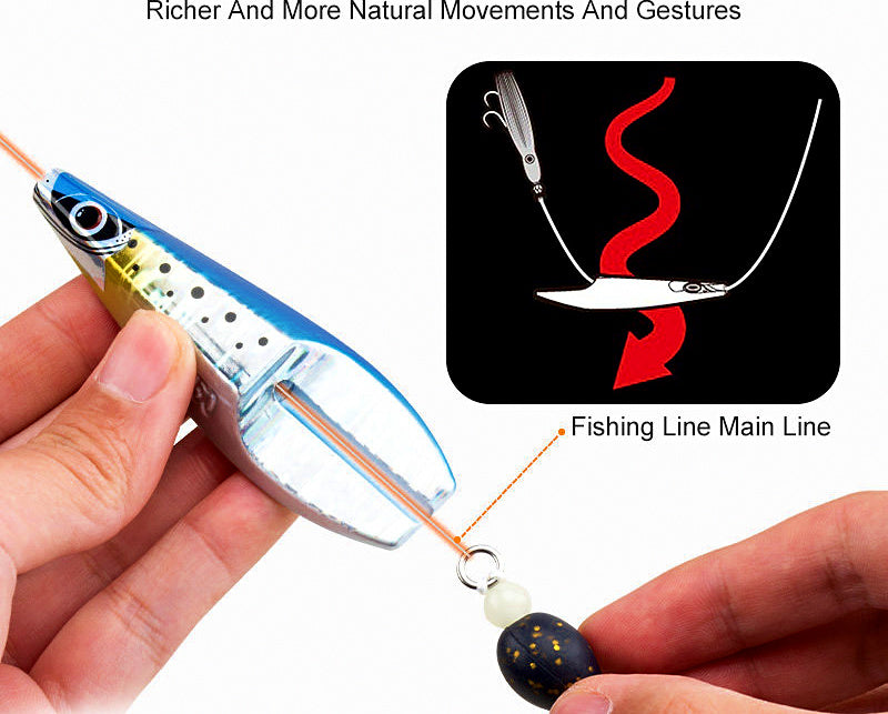 Sliding Lead Head Jig with Hook, 80–150 g (2.8–5.3 oz) – product photo