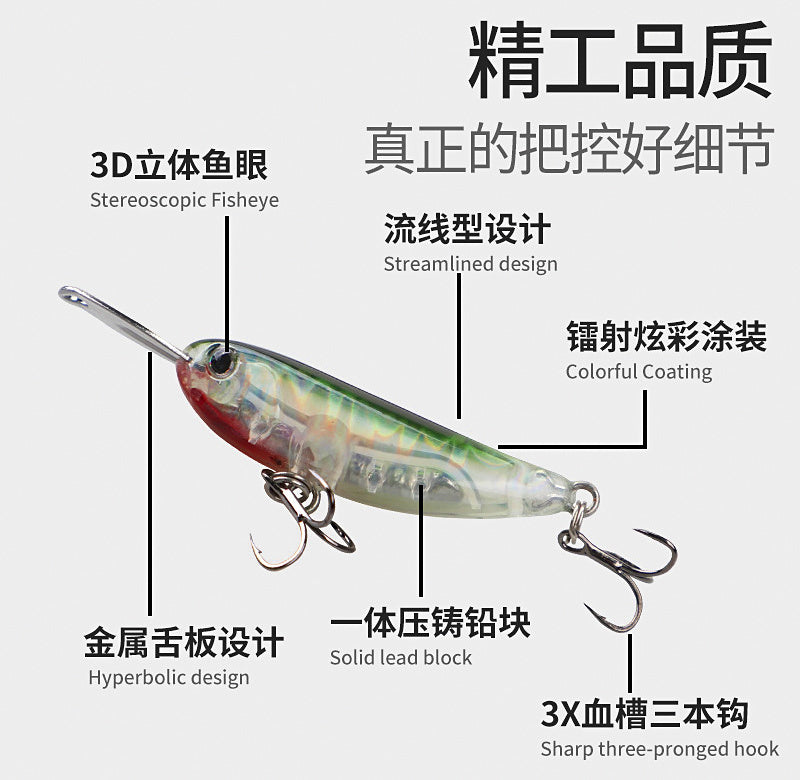 Long Lip Sinking Minnow, 5.5–15.5 g (0.19–0.55 oz) – product photo