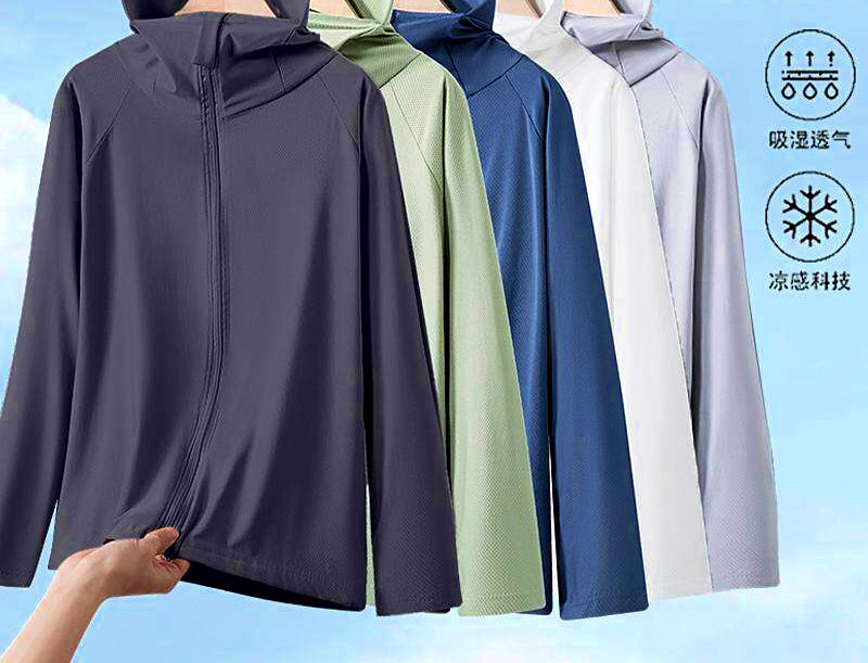 Men's UPF 50+ Hooded Sun Shirt Fishing Jacket, Lightweight – product photo
