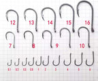 Barbed Eyed Hooks, Chinu/Senmata Style, 100 pcs – product photo