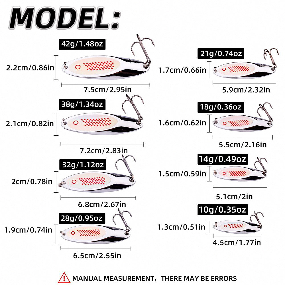 Silver VIB Metal Jig Lure, 10–42 g (0.35–1.5 oz) – product photo