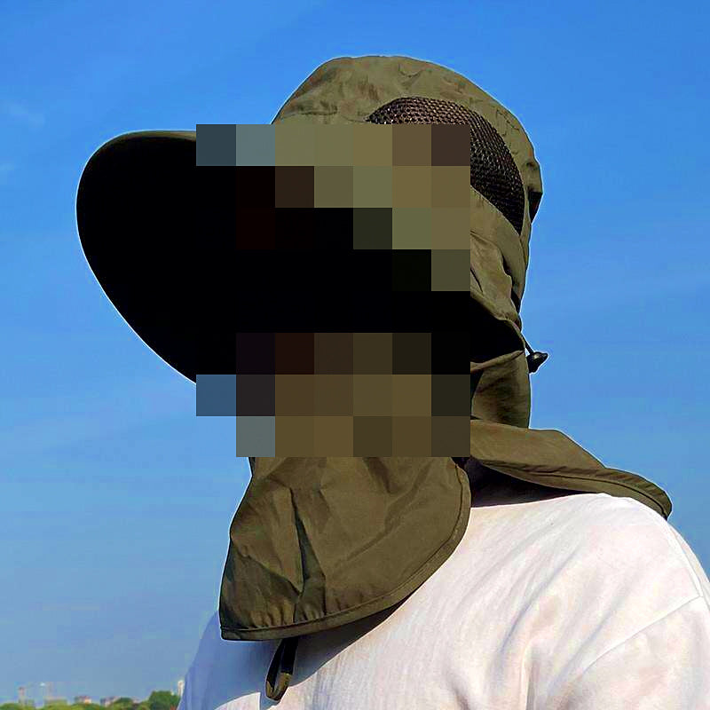 Fishing Sun Hat with Detachable Face Mask, Unisex – product photo