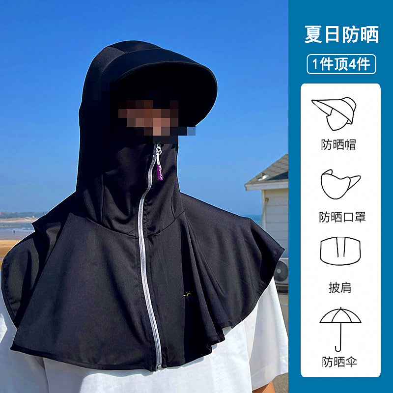 Fishing Sun Face Mask with Neck Cover, Ice Silk – product photo