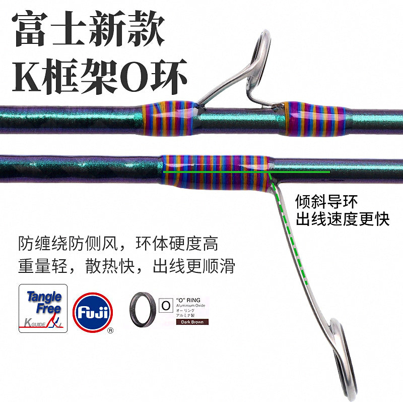 Ultralight Carbon Lure Rod, 2-Pc, 1.53–1.8 m (5–5.9 ft) – product photo