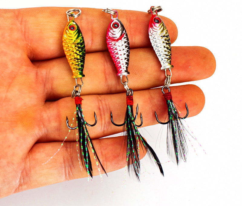 Micro Metal Jig with Feather, 3.2 cm / 5 g (1.3 in / 0.18 oz) – product photo