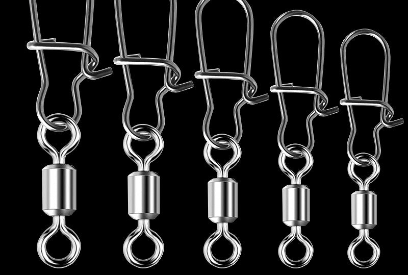 Stainless Steel Fishing Snaps, Quick-Change Lure Clips – product photo