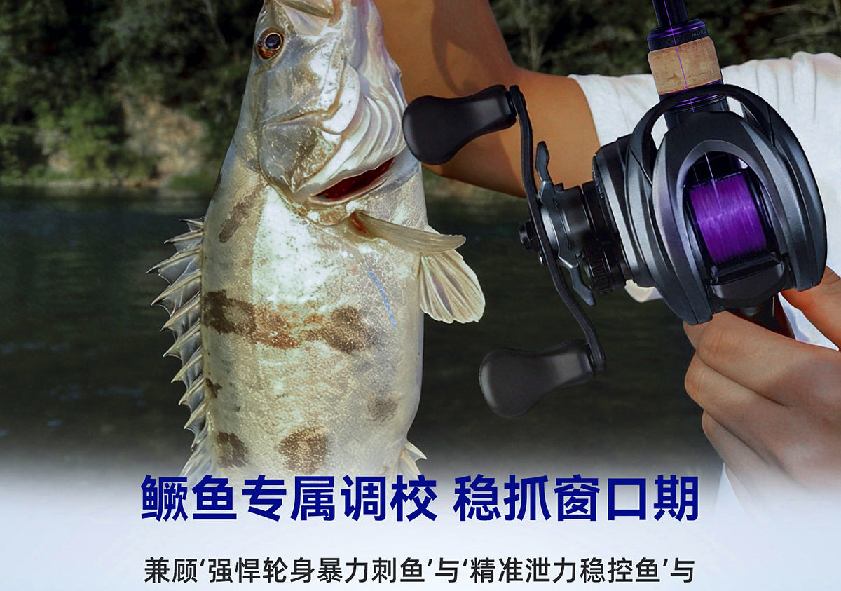 Round Baitcasting Reel, 7.6:1, Carbon or Metal Version – product photo