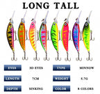 Micro Deep Diving Sinking Minnow Lure, Long Lip – product photo