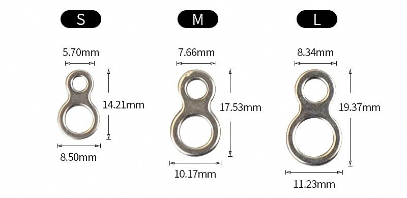 Seamless Figure-8 Lure Ring, 304 Stainless Steel – product photo