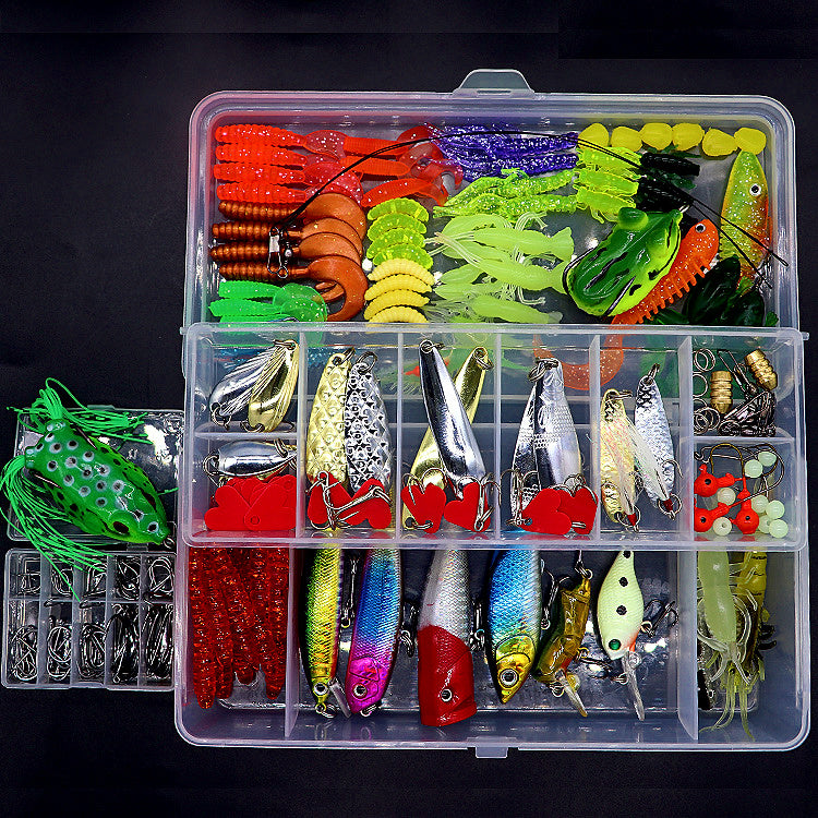 Fishing Lure Assortment Kit, Soft Baits, Jig Heads & Hooks – product photo