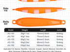 UV Glow Metal Jig, 30–100 g (1.1–3.5 oz) – product photo