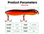 Topwater Popper Lure, 10 cm (3.9 in) 16 g (0.56 oz) – product photo