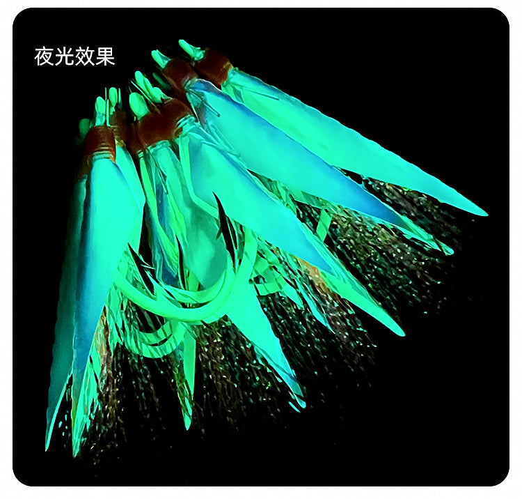 Glow Fish Skin Hook Rigs, 1 m Line, 20–50 Pack – product photo