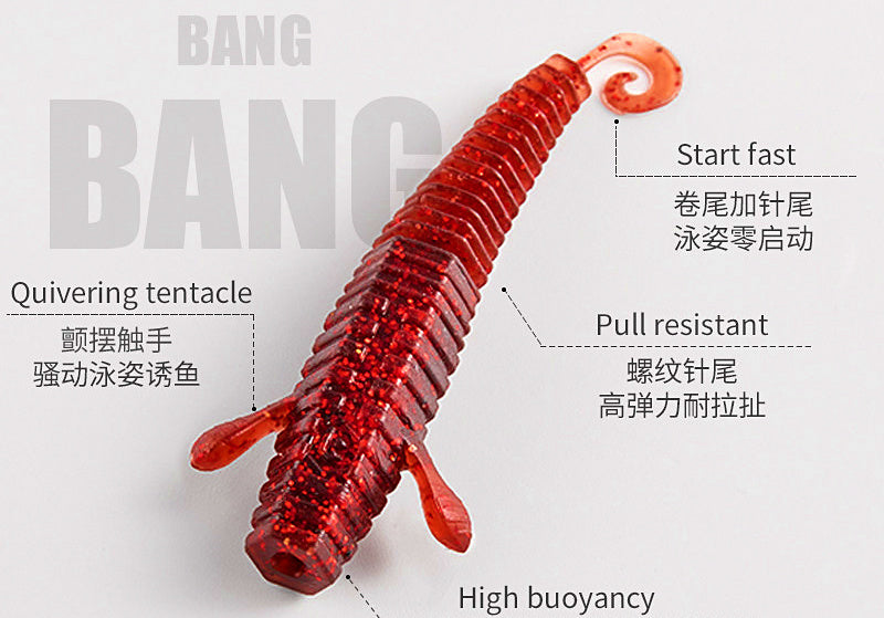 Floating Shrimp Soft Plastic Lure, 55-75 mm (2.2-3 in) – product photo