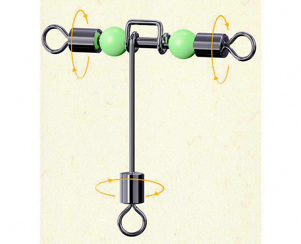Long T 3-Way Swivel Connector, 22–45 mm (0.9–1.8 in) – product photo