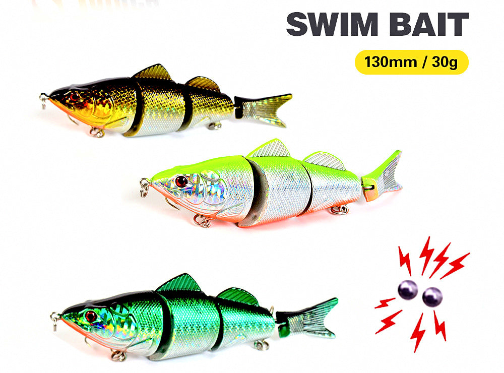 Jointed Rattling Swimbait Lure, 13 cm / 30 g (1.06 oz) – product photo