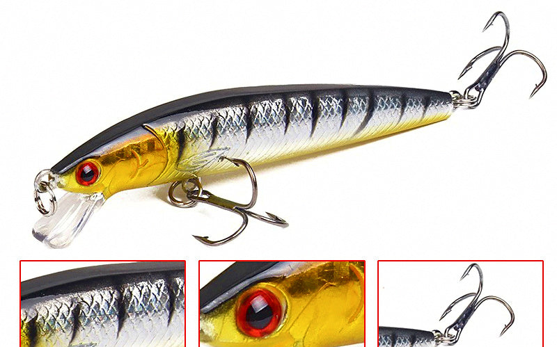 4-Piece Hard Lure Set, Popper, Minnow, Pencil, VIB Assortment – product photo