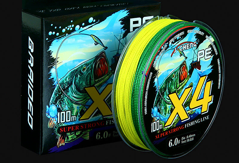 8-Strand & 4-Strand PE Braided Fishing Line, 100 m (109 yd) – product photo