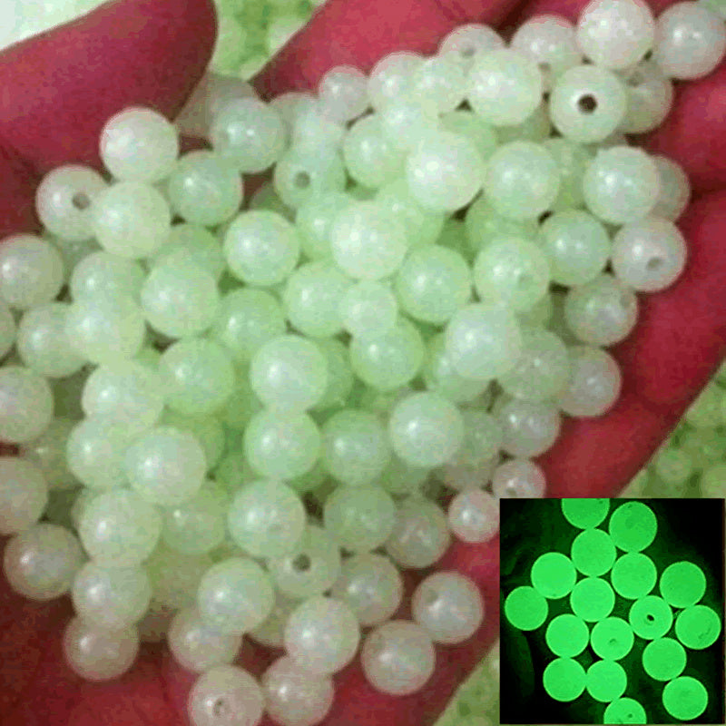 Glow Beads, Round Plastic Rig Beads, 4–10 mm – product photo