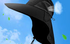 Wide Brim Sun Hat with Neck & Face Cover, Unisex – product photo