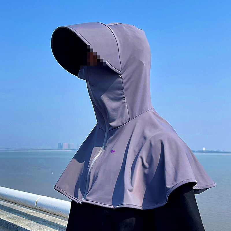 Ice Silk Sun Face Mask Neck Gaiter, Full Face UV Cover – product photo