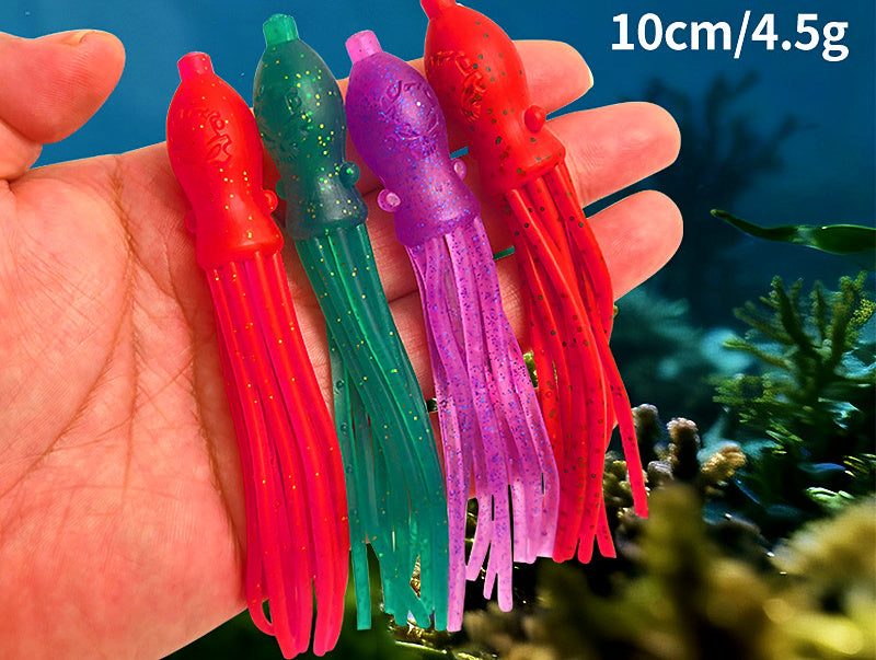 Soft Plastic Skull Octopus Lure, 10 cm (3.9 in), 4-Pack – product photo