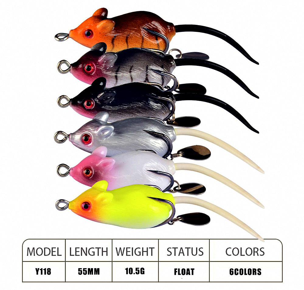 Rat Frog Lure with Double Barbed Hooks, 5.5 cm, 10.5 g (0.37 oz) – product photo
