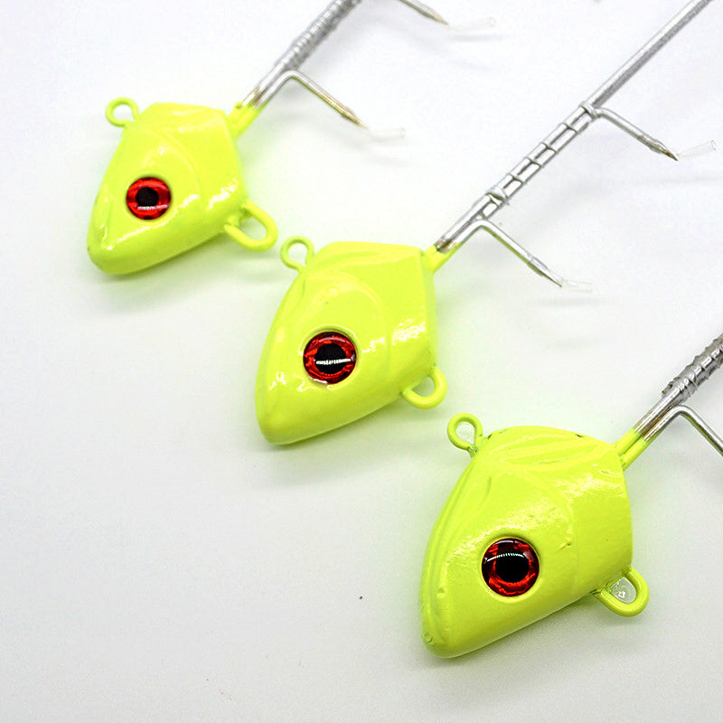 Lead Head Double Hook Jig, 15–225 g (0.5–7.9 oz), Glow – product photo