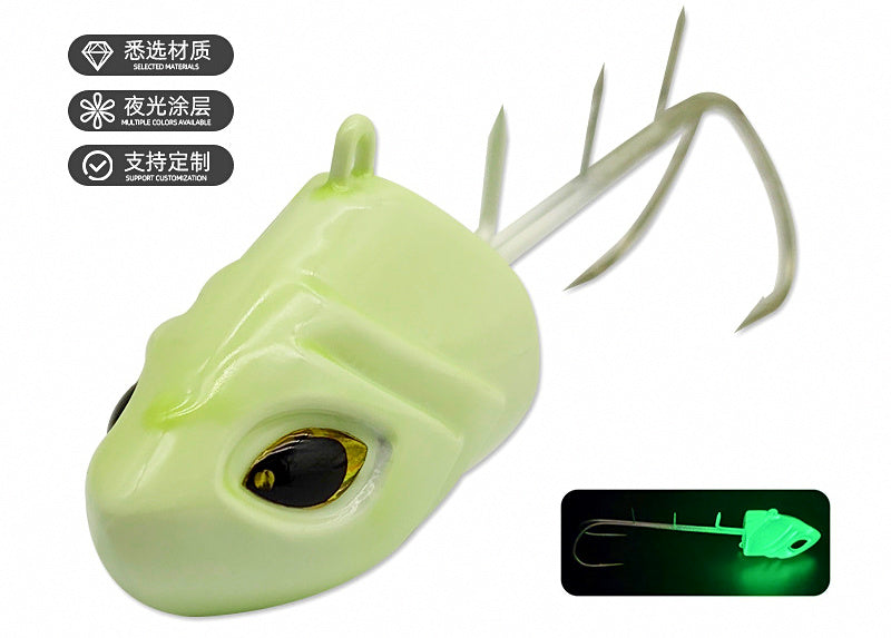 Glow Slow Pitch Jig with Double Hooks, 150–500 g (5.3–17.6 oz) – product photo