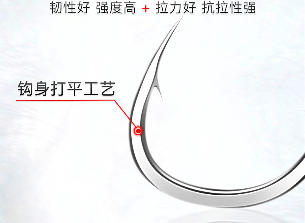 High-Carbon Iseni Barbed Hooks, 100 pcs, Size 6–14 – product photo