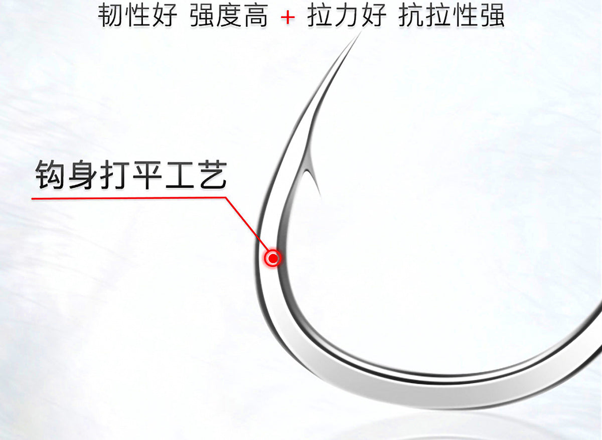 High-Carbon Iseni Barbed Hooks, 100 pcs, Size 6–14 – product photo