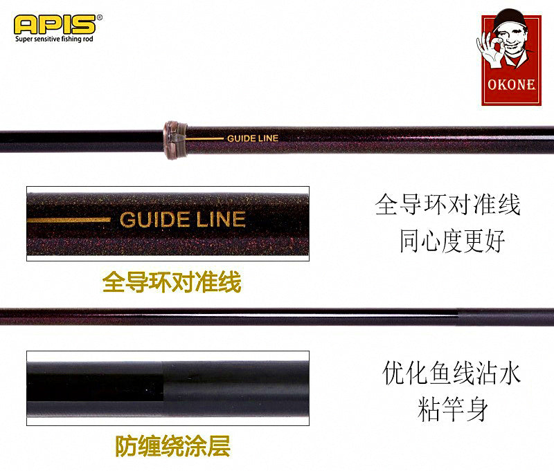 Light Rock Fishing Rod, Solid Tip Carbon, 2.4–3.9 m (7.9–12.8 ft) – product photo