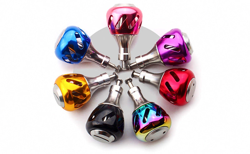 Aluminum Alloy Reel Handle Knob with Stem, Small Ball – product photo