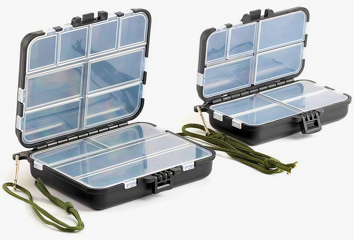 Double-Layer Mini Tackle Box for Lures & Hooks, 9/12 Compartment – product photo