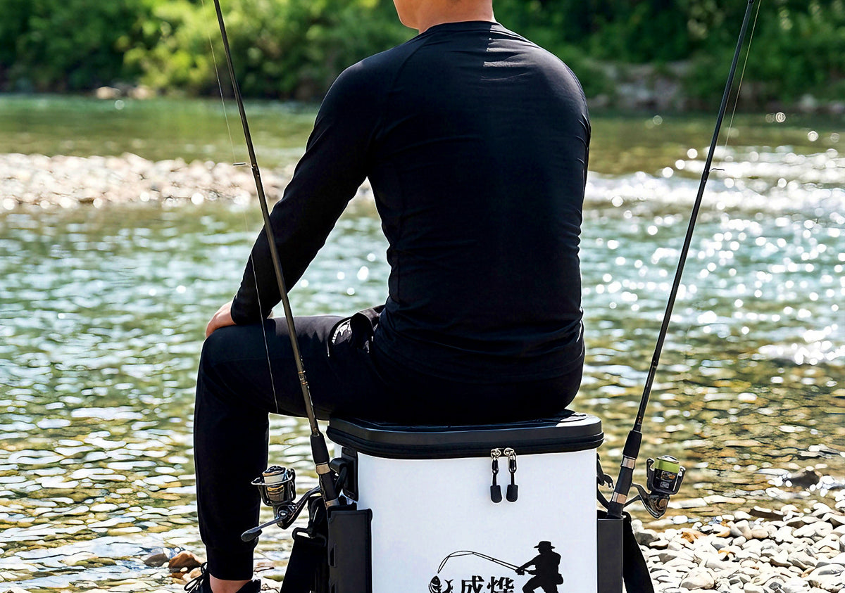 EVA Fishing Bucket with Rope, Live Fish & Water Bucket – product photo