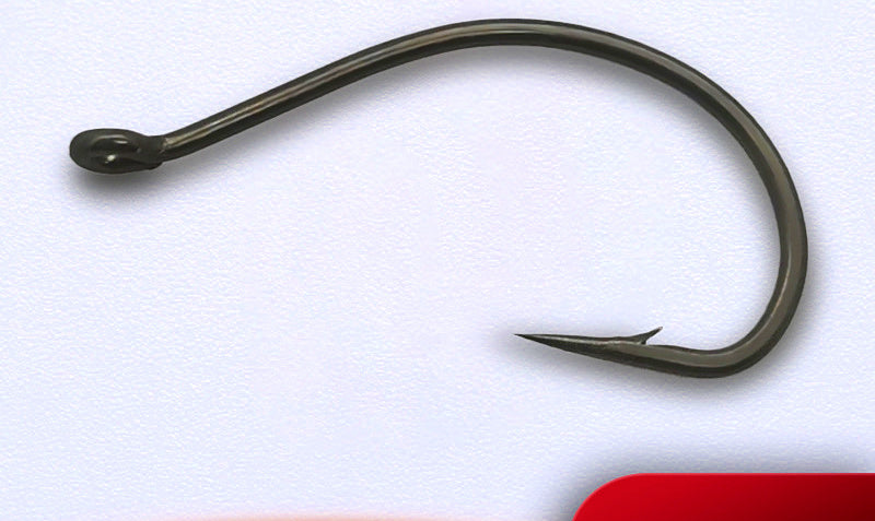 Barbed Long Shank Hooks with Eyelet, Teflon Coated, 50 Pack – product photo