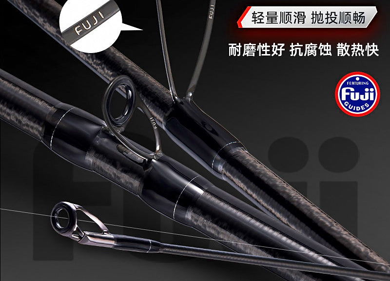 Carbon Saltwater Lure Rod, 2-Piece Fast Action, 8–10.5 ft – product photo