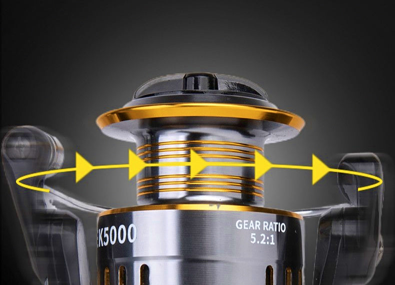 All-Metal Spinning Reel, Sizes 1000-7000, EVA or Metal Knob – product photo