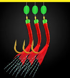 Sabiki Rig Set, 5 Rigs with 6 Hooks and Sinker – product photo