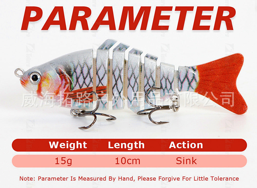 Multi-Jointed Swimbait Hard Lure, 10 cm / 15 g (3.9 in / 0.5 oz) – product photo