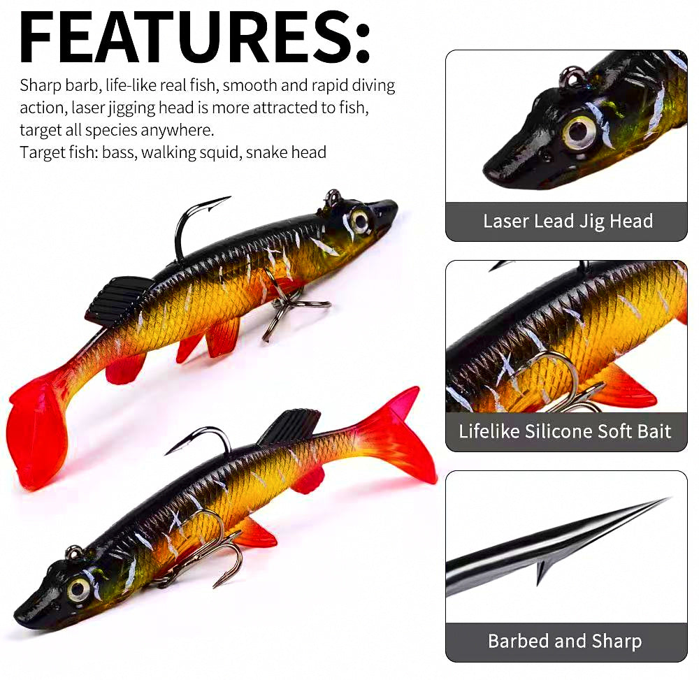Soft Bait Lead Fish Lure Set, 15 g (0.53 oz) – product photo