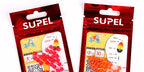 Half-Round Float Stopper Beads, Red, 30 pcs – product photo